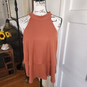 True Destiny Sleeveless Orange Flowing Top Sz XL